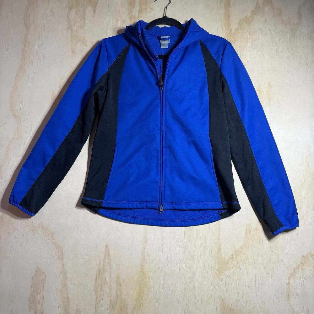Champion C9 Blue Black Full Zip‎ Hoodie Jacket Womens Medium Athletic Activewear